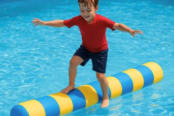 Top-Rated Blue and Yellow Log Roller in the Pool for Summer