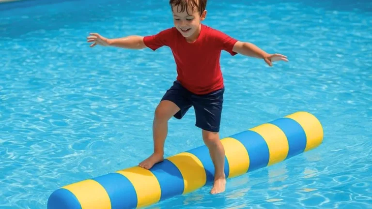 Top-Rated Blue and Yellow Log Roller in the Pool for Summer